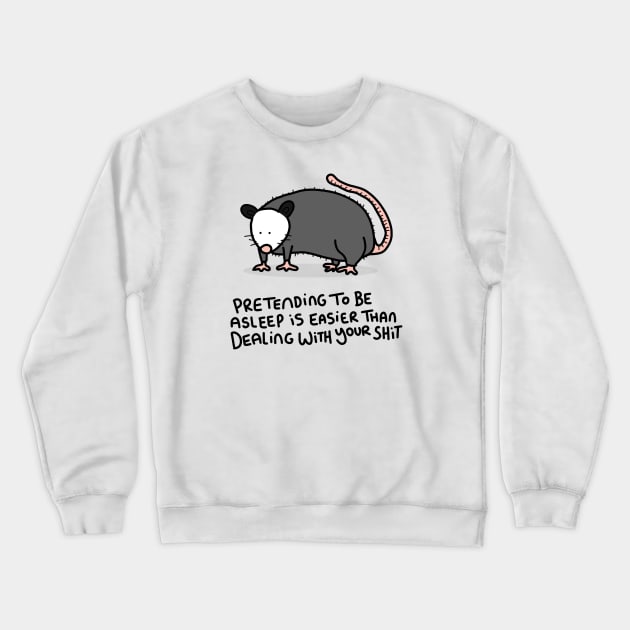 Grumpy Possum Crewneck Sweatshirt by grumpyanimals